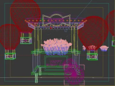 Flower car dessert car 3D model