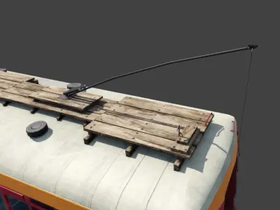 Pacific Electric Interurban Car Low-poly 3D model