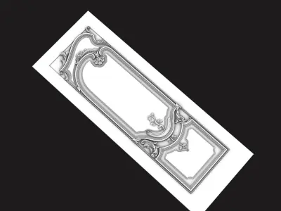 door-3d model ornate frame 3D model