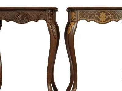 Classic side table 600 Low-poly 3D model