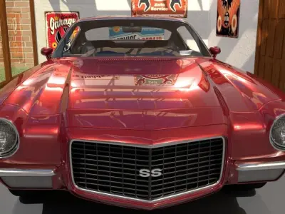 Chevrolet Camaro SS 1972 second generation 3D model