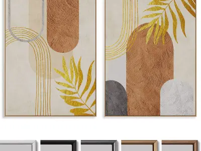 Abstract Painting Frame set 3D model 54