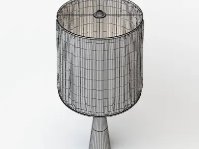 Light table lamp with shade 3D model