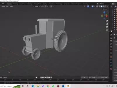 Kids Tractor Free 3D model