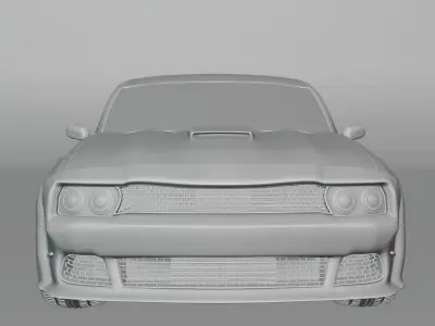 Dodge Challenger Hellcat Car 3d model 3D model