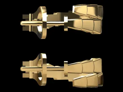 Bvlgari Serpenti Snake Earrings 3D print model