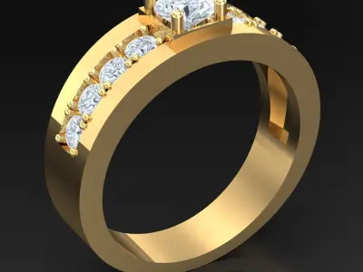 Luxury Men Rings Designs 4MR093 3D print model