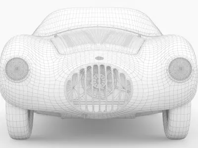 Sports Car Osca Red 3D model