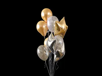 Helium balloons  3D model