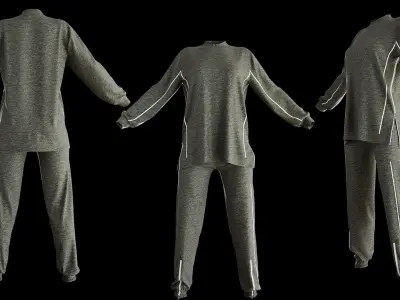 3 Tracksuits for women vol02 3D model