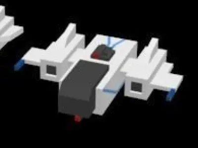 Low Poly Space Ship Free low-poly 3D model