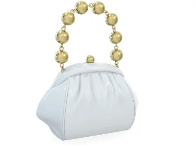 Handbag Purse with a gold chain Low-poly 3D model
