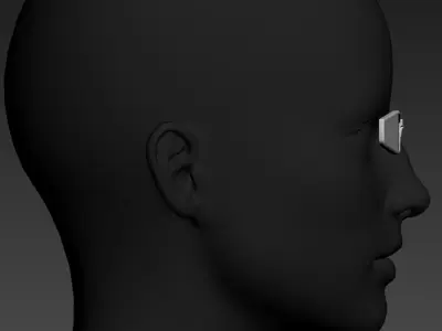 HighPoly Glasses or Sunglasses without temples 3D model