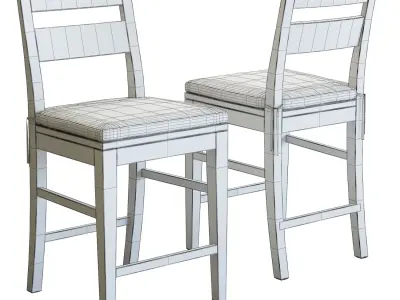 Crate and Barrel Basque Bar Stool 3D model