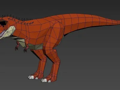 Dinosaurs Lowpoly - Carnivores Pack Low-poly 3D model