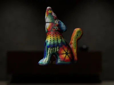 Wolf Bead Figure 3D model