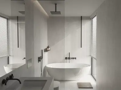 modern bathroom interior scenes 62 3D model