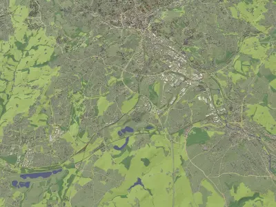 Sheffield England - city and urban 3D model