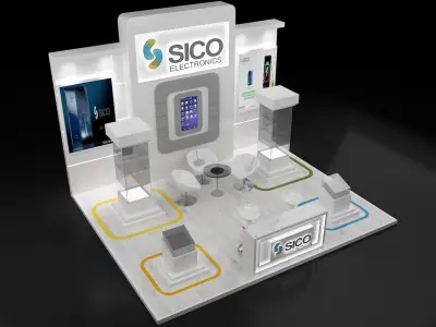 Booth Exhibition Stand a303a 3D model