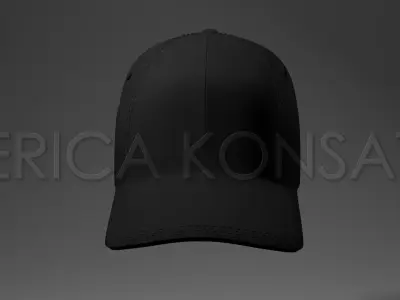 Realistic baseball cap for game characters  Low-poly 3D model