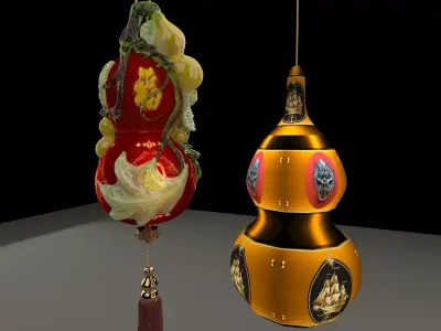 Chinese red lantern  3D model