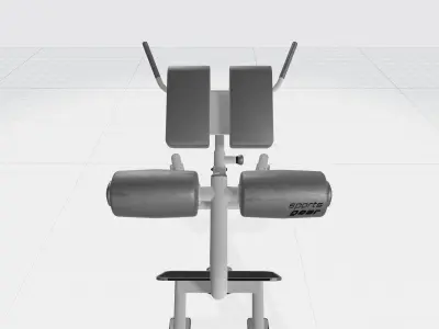 Back Extension Bench Low-poly 3D model