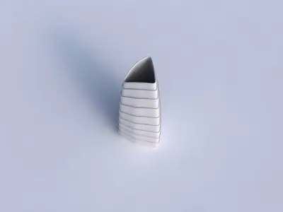 Vase curved tipping triangle with horizontal layers 3D print model