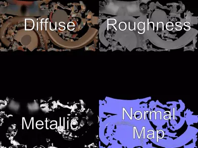 Vintage Steampunk Hat model pack Low-poly 3D model