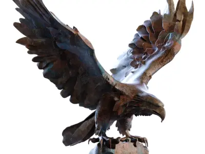Eagle Sculpture set 791 Low-poly 3D model