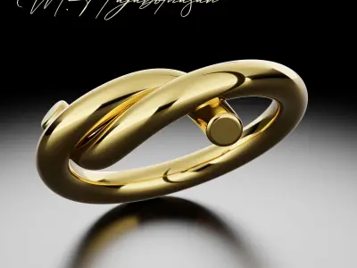 Gold ring 3D print model