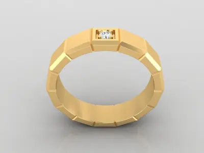 Ring M22 The luxury female ring with gem wedding 3D print model