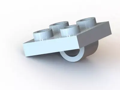 Lego 2 x 2 Hole Plate Free 3D model