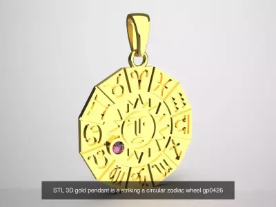 Zodiac Collection Birth Month STL 3D Pendants 3D Model Pack