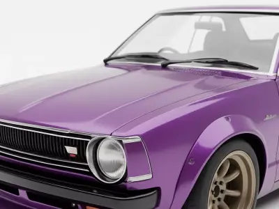 Toyota Corolla Levin coupe TE37  Low-poly 3D model