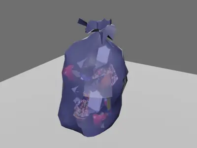 Trash Bag Garbage - Saco de Lixo  Low-poly 3D model
