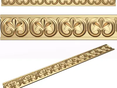 Ornament Element Molding 07 Low-poly 3D model