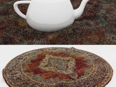 Round Rug Set 68 3D model