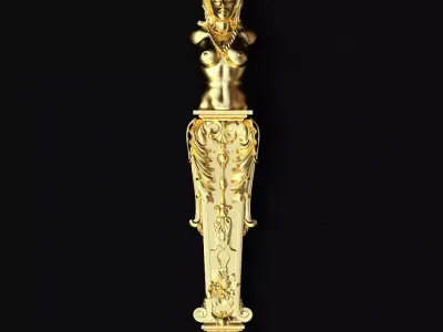 Decor carved 3D model