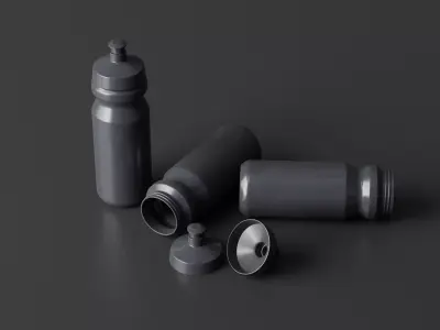 Sports Water Bottle Low-poly 3D model