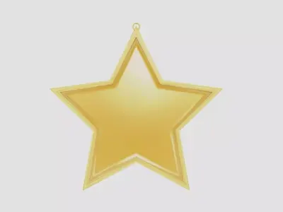 Xmas star deco Free low-poly 3D model