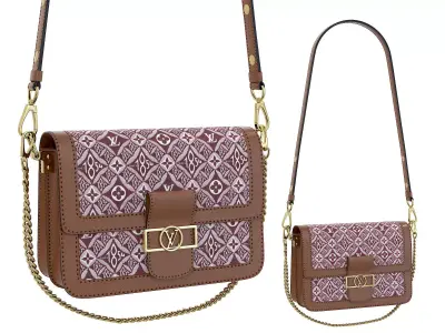 Louis Vuitton Dauphine Bag Red 1854 3D model