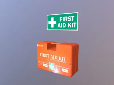 First Aid Kit Low-poly 3D model