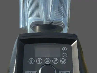 Blender with black cap Low-poly 3D model