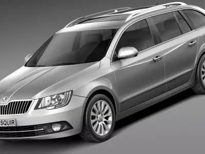 Skoda Superb Combi 2014 3D model