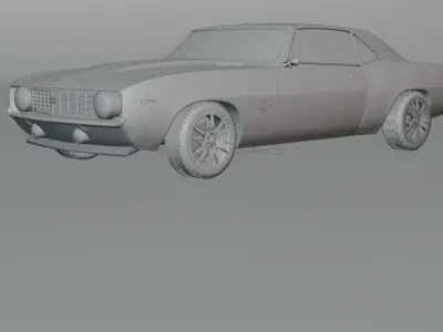 CamaroSSMuscleCar classic car Low-poly 3D model