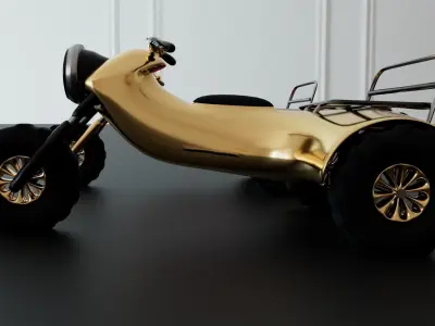 3 Wheeler Bike Low-poly 3D model