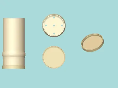 Kit 03 Bamboo Vases - Cute Plant Pot 3D print model
