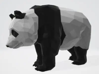Panda 3D Model Low-poly 3D model