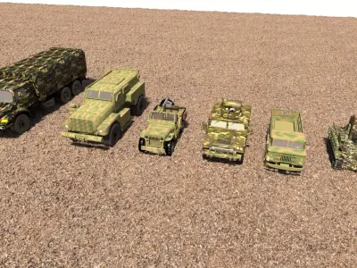 Military vehicle 3D model - Textured and UV Mapped