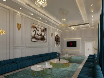 Luxury Majlis Interior Design 3D model